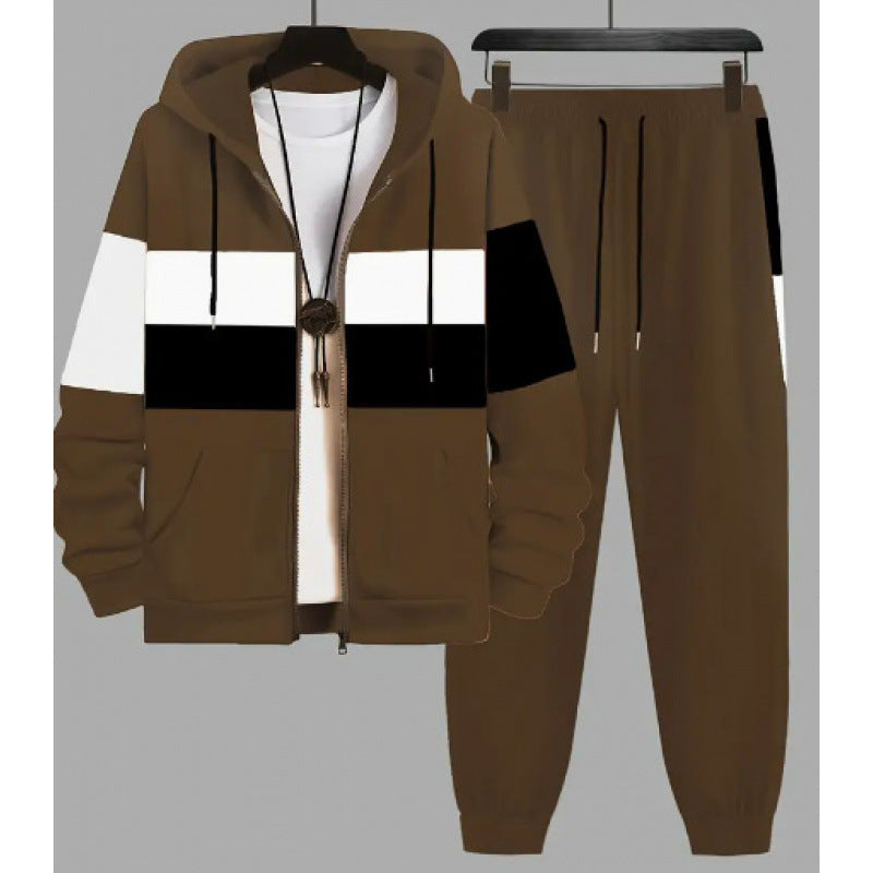 Mens AutumnWinter 3D Elephant-Print Long-Sleeve Hoodie Set