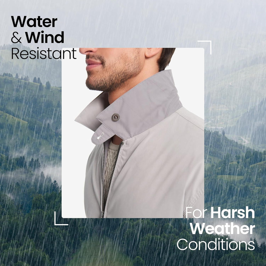 Men'S Golf Jacket - Lightweight Windbreaker, Water-Resistant Microfiber Shell, Perfect for Golf & Casual Wear