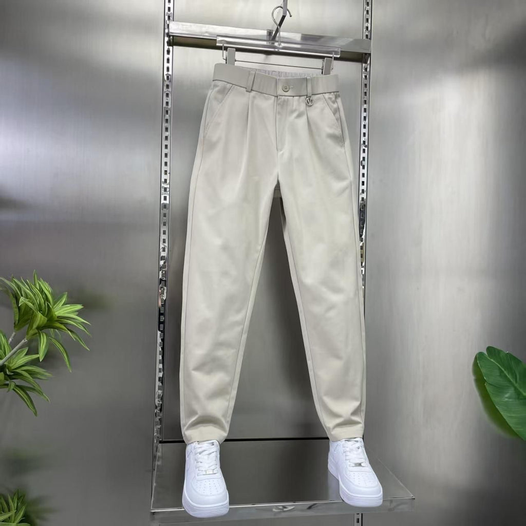Elastic-Waist Casual Pants