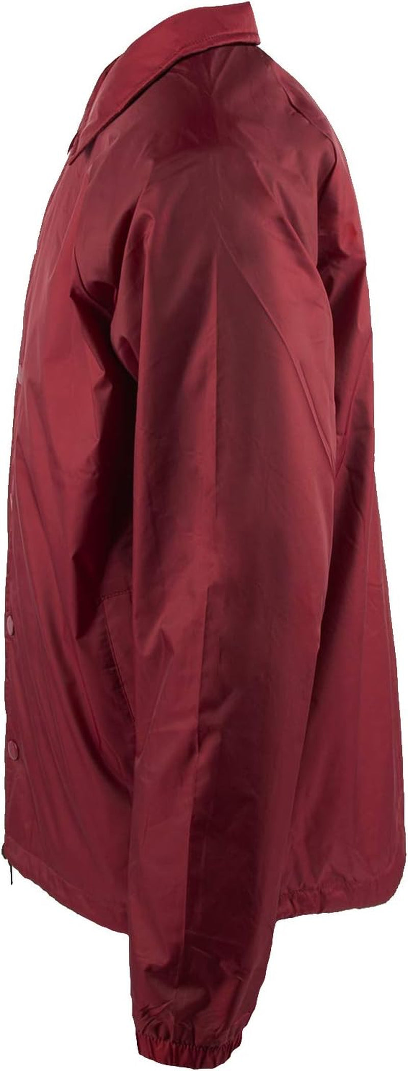 Men’S Coach Jacket – Classic Windbreaker Nylon Water Resistance Relaxed Fit Snaps Blank Coat