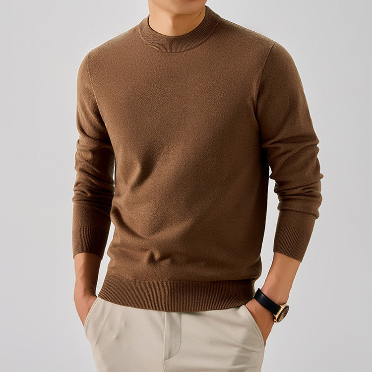 Mens Multi-Color Thickened Knit Sweater