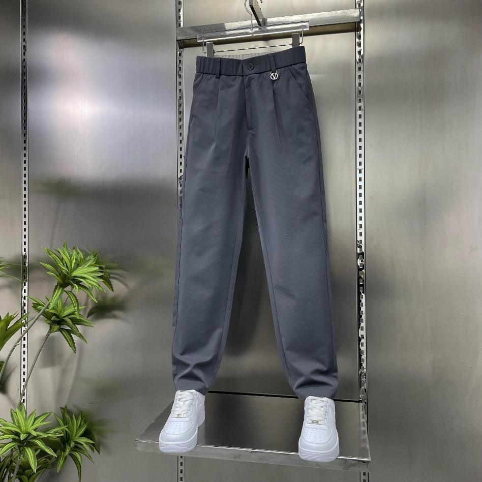 Elastic-Waist Casual Pants
