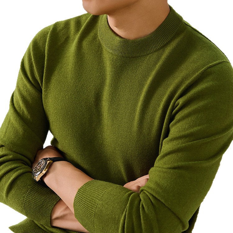 Mens Multi-Color Thickened Knit Sweater