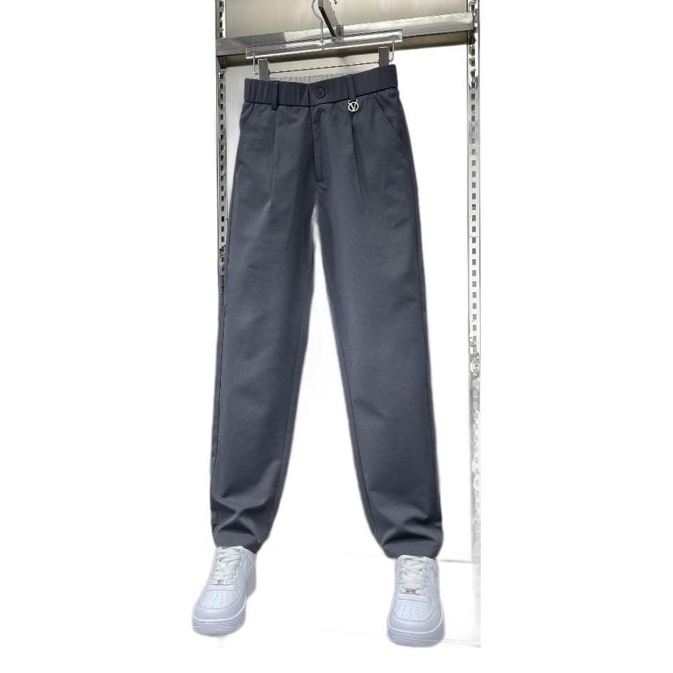 Elastic-Waist Casual Pants