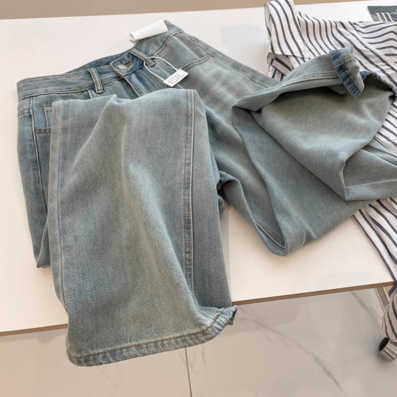 Floor-length Loose-fit Straight-leg Pants