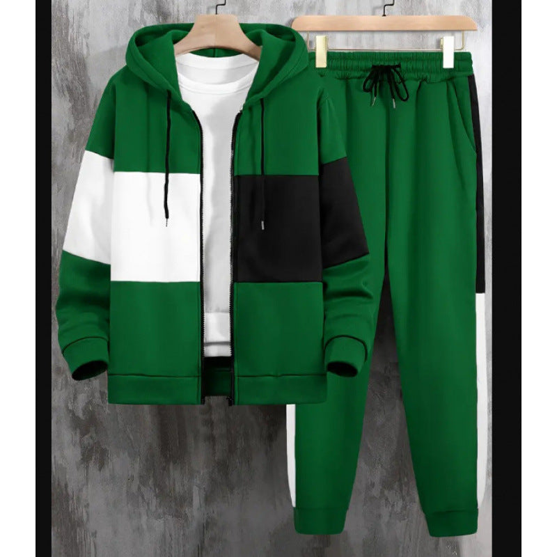 Mens AutumnWinter 3D Elephant-Print Long-Sleeve Hoodie Set