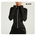 Workout Tops for Women Stand-Up Collar Slimming Night Run Reflective Sports Jacket Yoga Womens Clothing 2025 New Gym Top