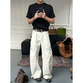American-style Cutliff Pants Loose-fitting Wide-leg Casual Trousers