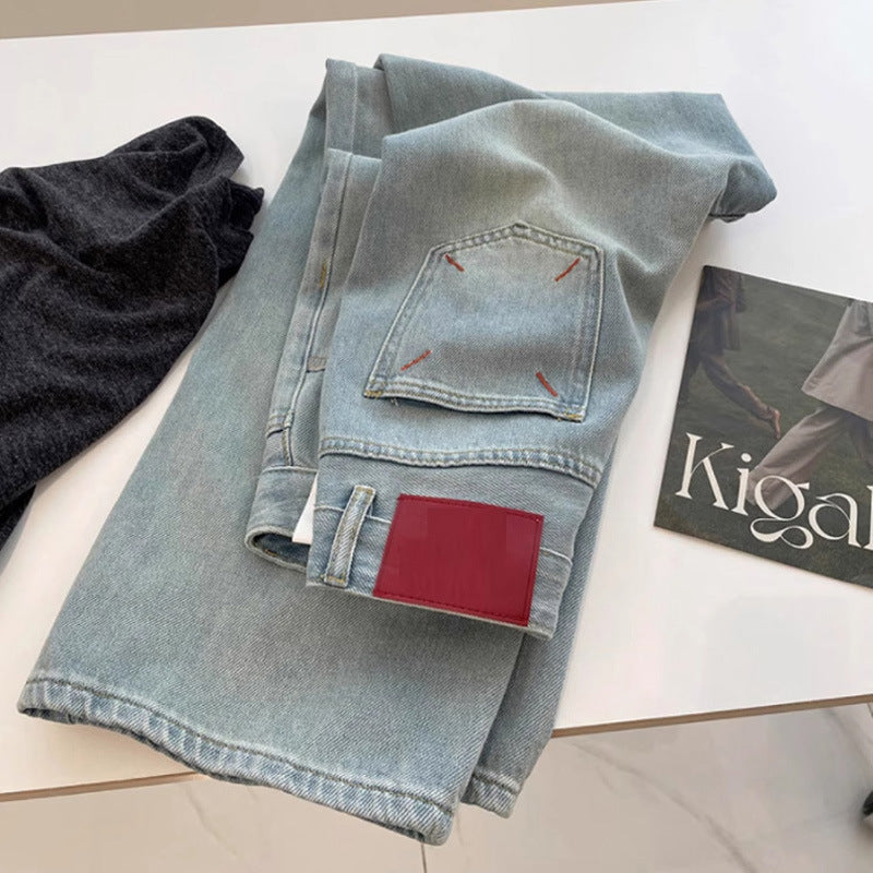 Floor-length Loose-fit Straight-leg Pants