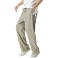 Men S Casual Elastic Waist Drawstring Loose Fit Pants with Pockets Comfortable Trousers for Everyday Wear