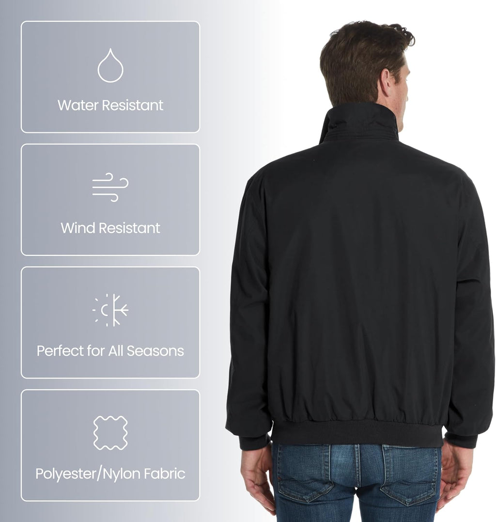 Men'S Golf Jacket - Lightweight Windbreaker, Water-Resistant Microfiber Shell, Perfect for Golf & Casual Wear