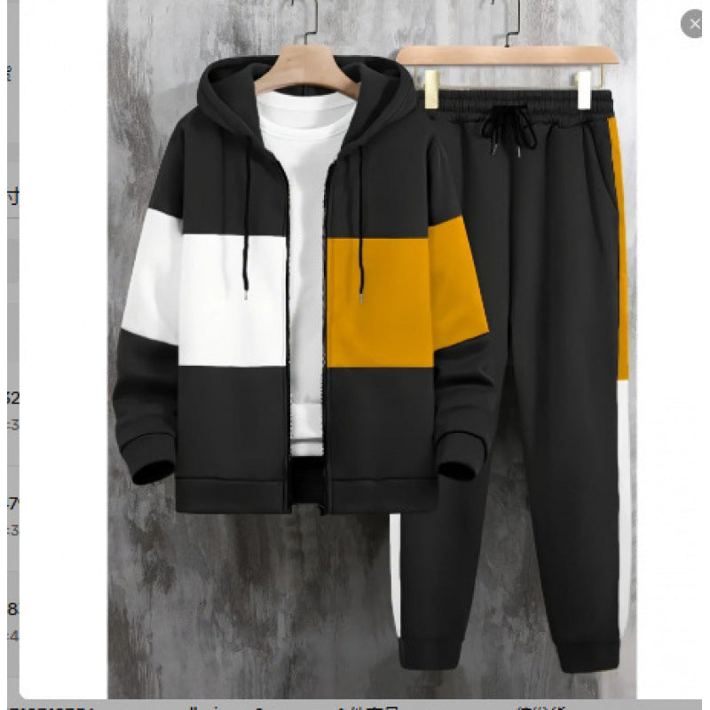 Mens AutumnWinter 3D Elephant-Print Long-Sleeve Hoodie Set