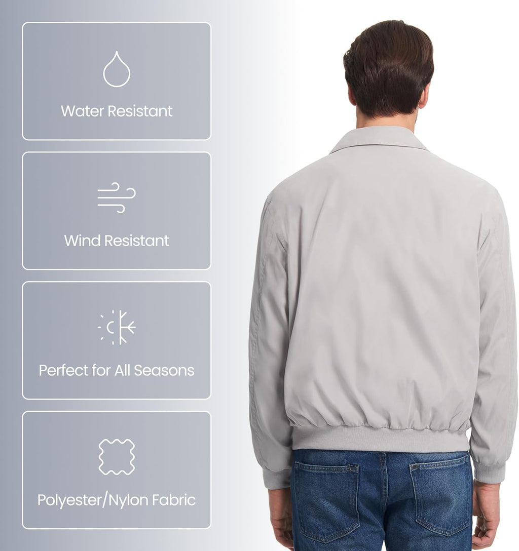 Men'S Golf Jacket - Lightweight Windbreaker, Water-Resistant Microfiber Shell, Perfect for Golf & Casual Wear